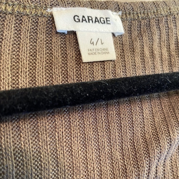 Green Garage button up crop top - Picture 3 of 3